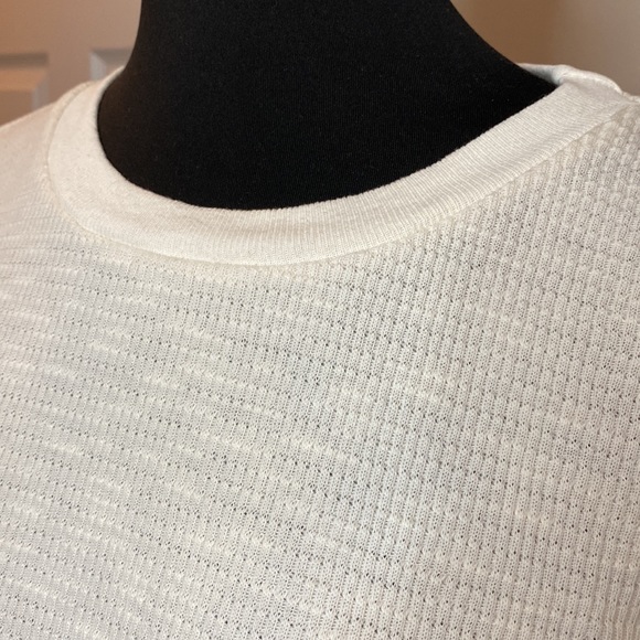 Re/Done Originals LS Thermal Tee Shirt in Vintage White Round neck NWOT Small - Picture 4 of 11